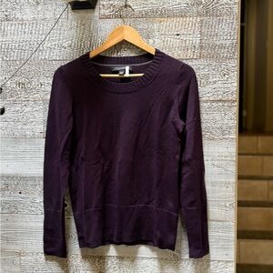 Banana Republic | Extra Fine Merino Wool Crew Neck Pullover Sweater - M, Purple